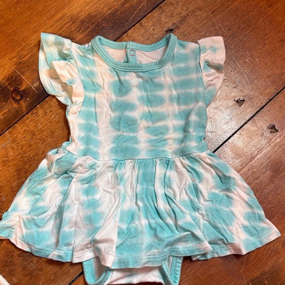Kyte Baby Robin Riptide Twirl Bodysuit Dress 0-3m